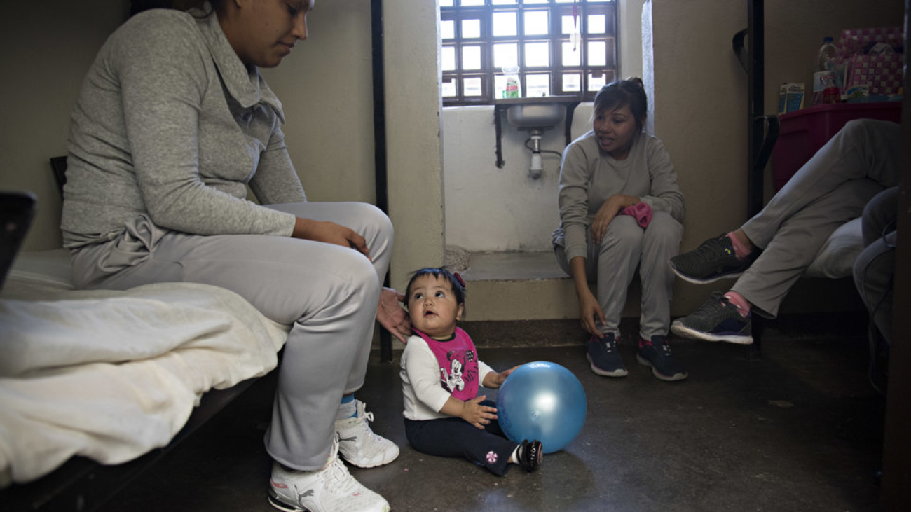 CHIHUAHUA, MEXICO, May 10, 2017 | Isaura is 9-months old and she lives in a cell with her mother and two other inmates. ÒShe's the owner of this bunker,Ó says Fernanda, one of the cellmates, laughing. Isaura has brought much relief to this cell, where her mother and her adoptive aunties like to spend time playing with her. ÒImagine waking up and seeing a child smiling in this place,Ó says Deira, the other auntie. ÒShe lights up the whole cell.Ó Isaura's mom Saira Durn was three-months pregnant when she was arrested for theft. She has four years left on a five-year sentence, but Isaura will leave before that. ÒThe day she leaves É and we are left hereÉÓ Deira chokes up and trails off trying not to imagine that day will come.